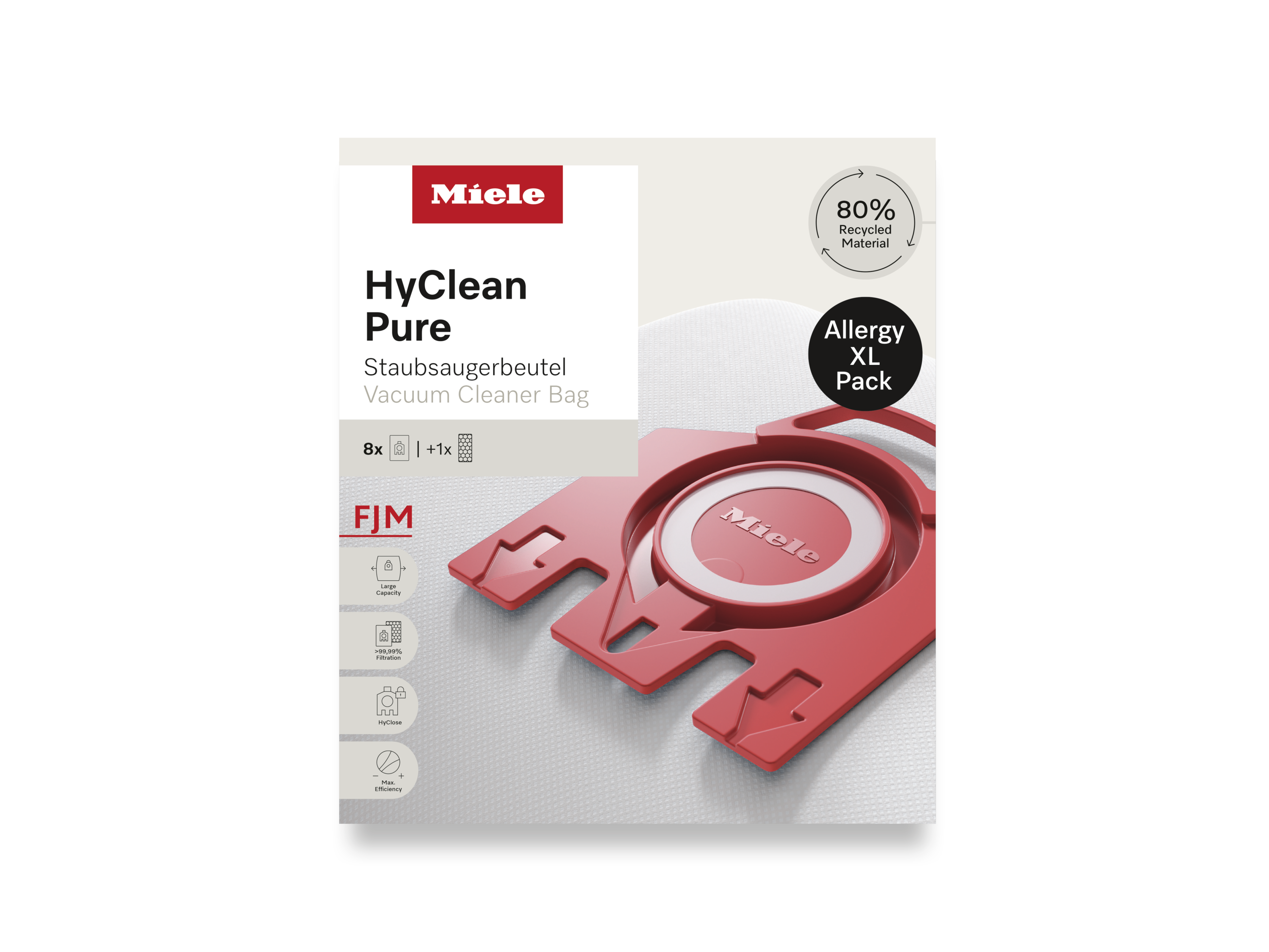 Комплект мешков-пылесборников HyClean Pure FJN Allergy XL Miele купить в Курске | Всегда в наличии! | Артикул 12498190 | Официальный сайт