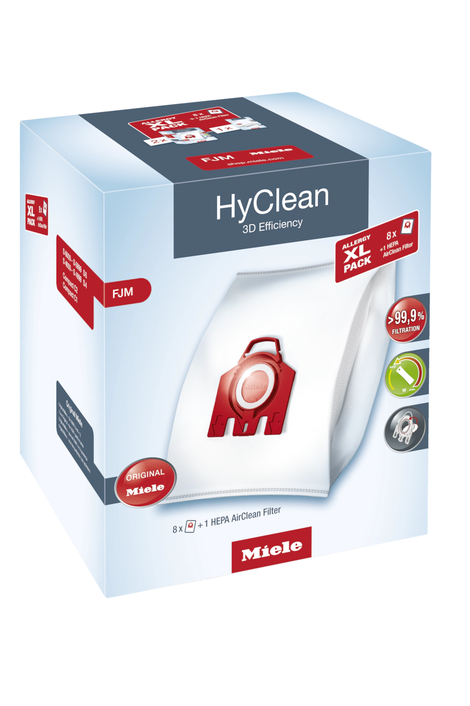 Комплект мешков пылесборников Allergy XL Pack 2 HyClean FJM + фильтр HA 50 Miele купить в Курске | Всегда в наличии! | Артикул 10632910 | Официальный сайт