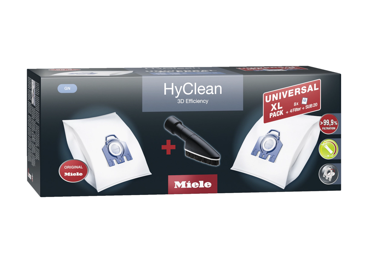 Комплект мешков-пылесборников Universal XL pack HyClean 3D GN Miele купить в Курске | Всегда в наличии! | Артикул 11476550 | Официальный сайт