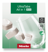 Таблетки для мытья посуды в ПММ Ultra Tabs All in 1 ECO GS CL 0602 T E 60 шт. Miele купить в Курске | Всегда в наличии! | Артикул 12279150 | Официальный сайт